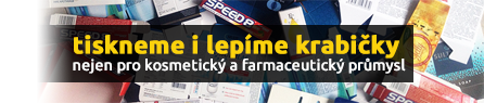 Tiskneme i lepíme krabičky nejen pro kosmetický a farmaceutický průmysl.